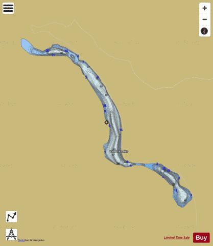 Vidette Lake depth contour Map - i-Boating App