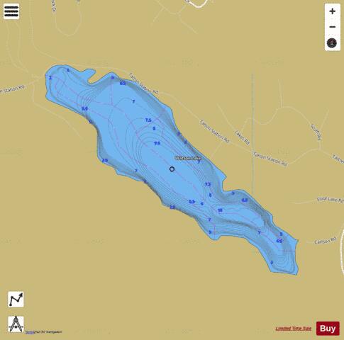 Watson Lake depth contour Map - i-Boating App