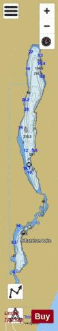 Whatshan Lake depth contour Map - i-Boating App