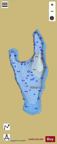 White Eye Lake depth contour Map - i-Boating App