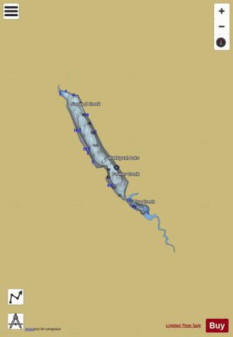 Wokkpash Lake depth contour Map - i-Boating App