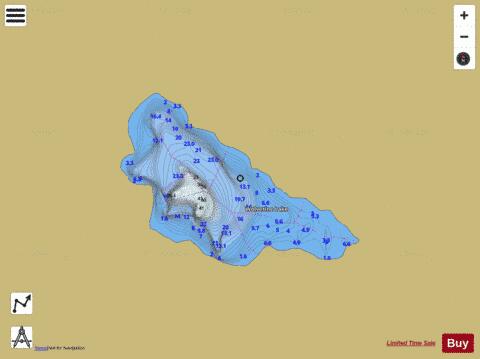 Wolverine Lake depth contour Map - i-Boating App