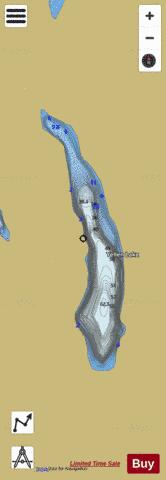 Yellen Lake depth contour Map - i-Boating App