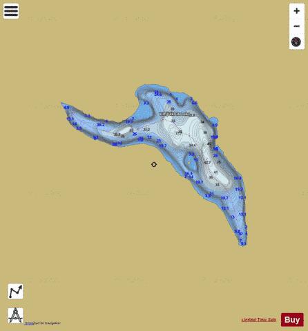 Yimpakluk Lake depth contour Map - i-Boating App
