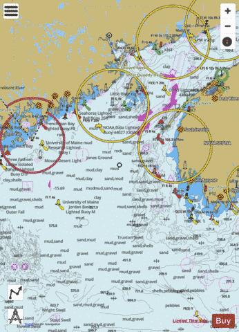 Approaches to/a Bay of Fundy Marine Chart - Nautical Charts App