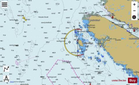 Bonilla Island to/a Edye Passage part 1 of 4 Marine Chart - Nautical Charts App