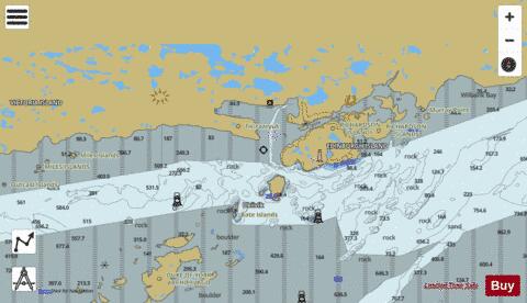 Johansen bay And/ Et Edinburgh Channel Marine Chart - Nautical Charts App