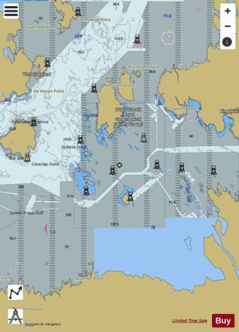 Storis Passage to/\xE0 Requisite Channel Marine Chart - Nautical Charts App