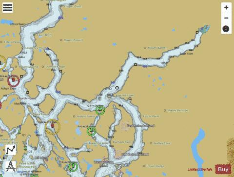 Approaches to\Approches a Toba Inlet Marine Chart - Nautical Charts App