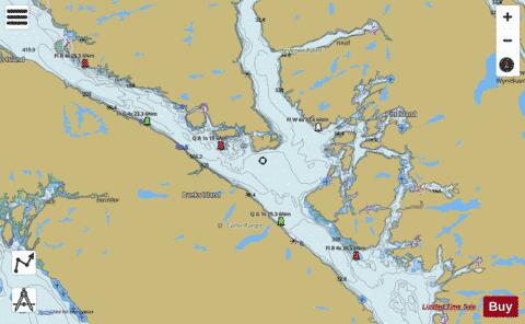 Principe Channel Central Portion\Partie Centrale and\et Petrel Channel Marine Chart - Nautical Charts App