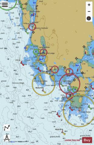 Cape Sable to/a Pubnico Harbour Marine Chart - Nautical Charts App
