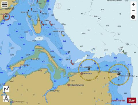 Entree a/ Entrance to Miramichi River Marine Chart - Nautical Charts App