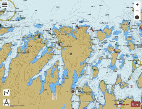Black Island to/a Little Denier Island Marine Chart - Nautical Charts App