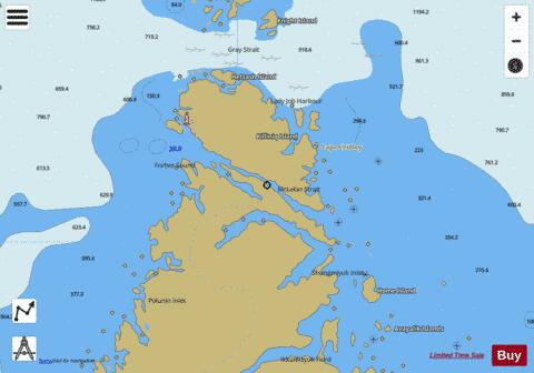 McLelan Strait Marine Chart - Nautical Charts App