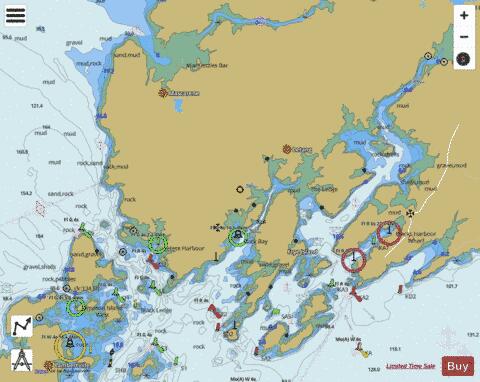 Letete Passage, Letang Harbour and/et Blacks Harbour Marine Chart - Nautical Charts App