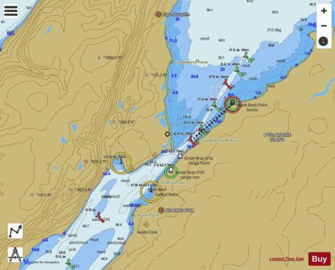 Entrance to/Entree a Great Bras D'Or Marine Chart - Nautical Charts App