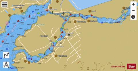 �le Bizard � Pont-Viau, partie A-B Marine Chart - Nautical Charts App
