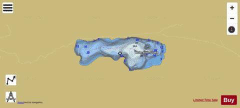 Baker Lake depth contour Map - i-Boating App