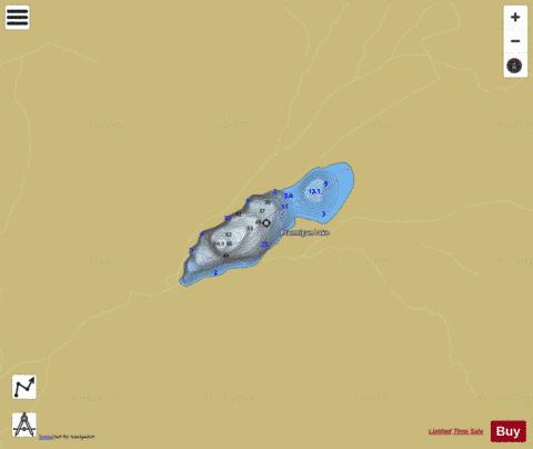 Ptarmigan Lake depth contour Map - i-Boating App