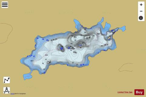 Gibbons Pond depth contour Map - i-Boating App