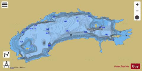 Second Burnt Pond depth contour Map - i-Boating App