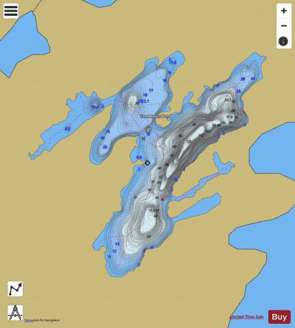 Tom Roses Pond depth contour Map - i-Boating App