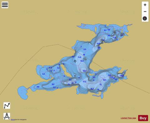 Igloo Lake depth contour Map - i-Boating App