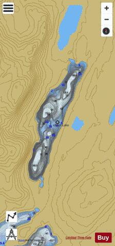 Alliger Lake depth contour Map - i-Boating App