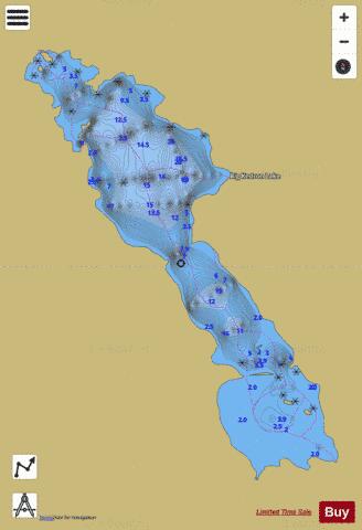Big Kedron Lake depth contour Map - i-Boating App