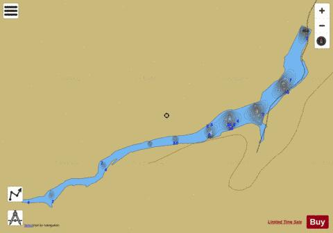 Charlo River Res depth contour Map - i-Boating App