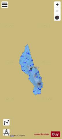 Dicks Lake depth contour Map - i-Boating App