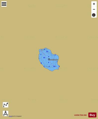 Lovalls Lake depth contour Map - i-Boating App