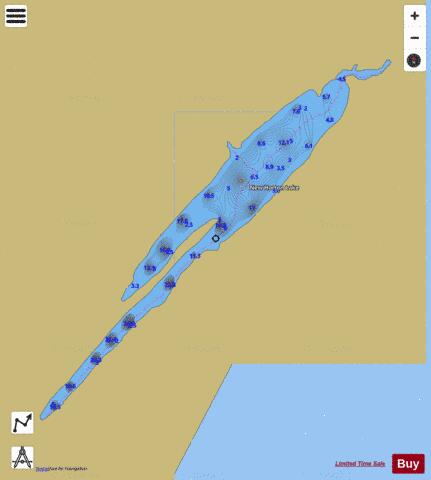 New Horton Lake depth contour Map - i-Boating App