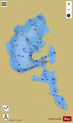 North Little River Lake depth contour Map - i-Boating App