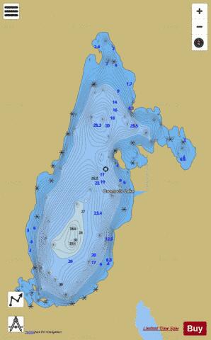 Oromocto Lake depth contour Map - i-Boating App