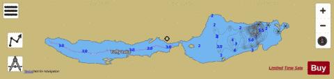Taffy Lake depth contour Map - i-Boating App