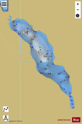 Third Lake depth contour Map - i-Boating App