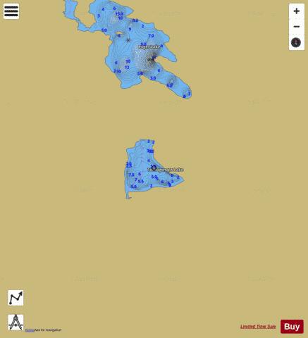Tomogonops Lake depth contour Map - i-Boating App