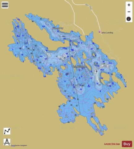 Kejimkujik Lake depth contour Map - i-Boating App