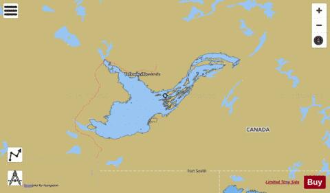 Great Slave Lake depth contour Map - i-Boating App