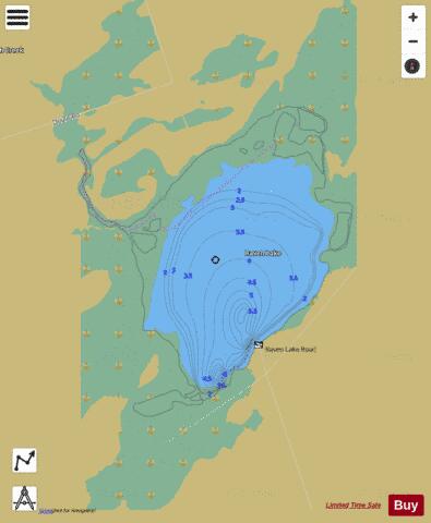 Rauen Lake depth contour Map - i-Boating App
