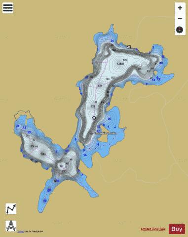 Mephisto Lake depth contour Map - i-Boating App