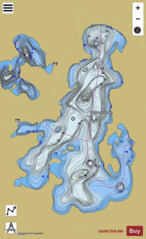 McConnell Lake depth contour Map - i-Boating App