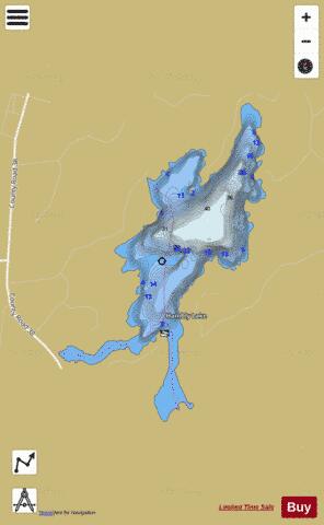 Hambly Lake depth contour Map - i-Boating App