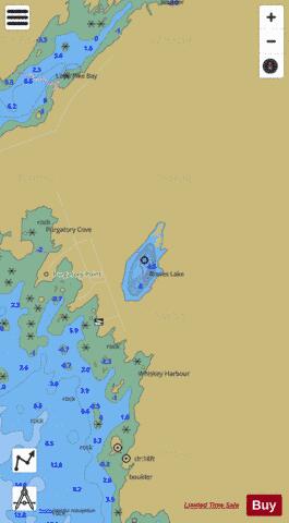 Rowes Lake depth contour Map - i-Boating App