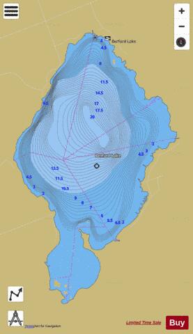 Burford Lake depth contour Map - i-Boating App