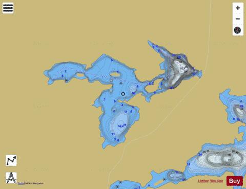 West Huronian Lake depth contour Map - i-Boating App