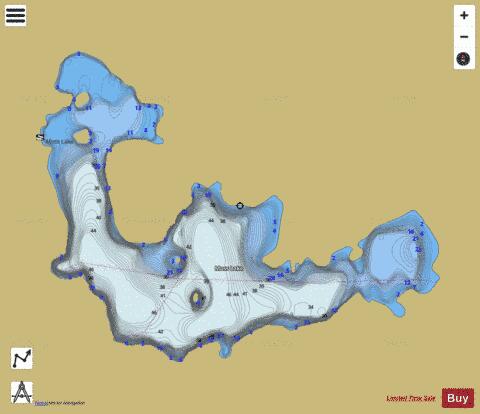 Moss Lake depth contour Map - i-Boating App