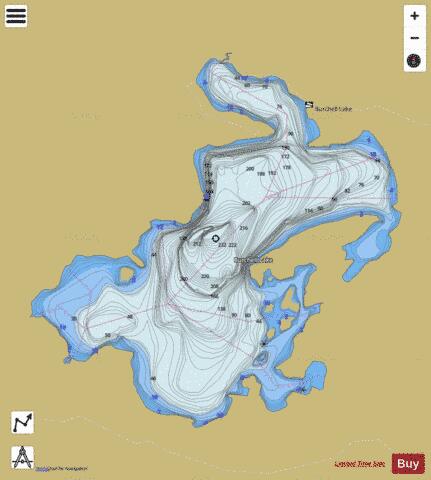 Burchell Lake depth contour Map - i-Boating App