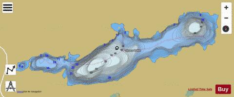 Shaco Lake depth contour Map - i-Boating App